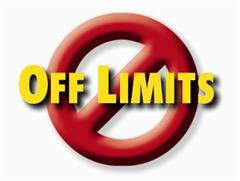 Off limits sign